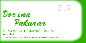 dorina pakurar business card